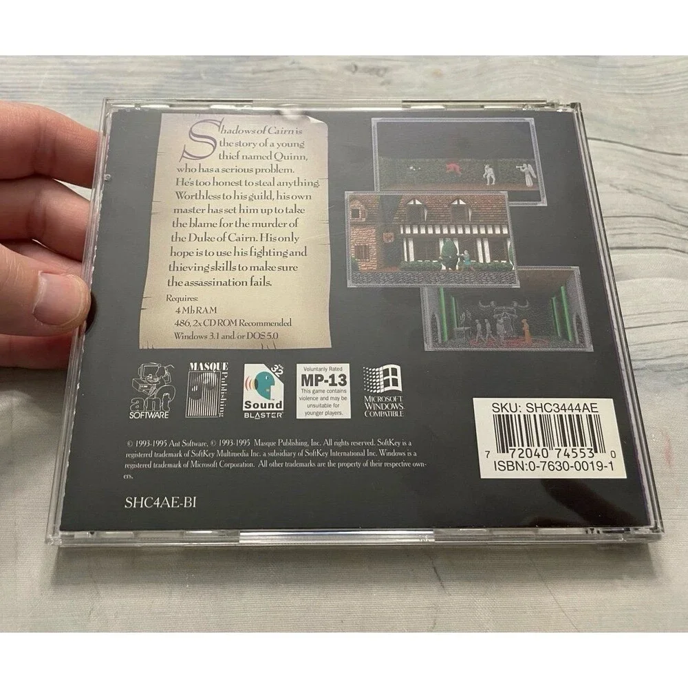 Shadows of Cairn Video Game, PC Game, 1993